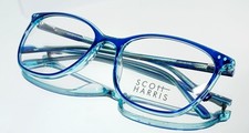 Originale SCOTT HARRIS Eyeglasses SH-972 C2 ROYAL/AQUA New Plastic 56-18-140 picture