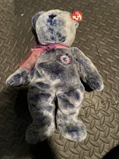 Ty Beanie Babies Original Buddy Beanie Bear Plush Blue/White 1999 MPN 4234 picture