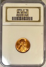 1954-D Lincoln Wheat Cent NGC MS67 Rich Lustrous Copper Red PCGS List $500.00 picture