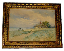 J. DESMOND 1873 Coastal New England SIGNED Original Watercolor OOAK picture