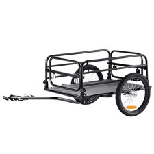 Uimoso Bike Cargo Trailer Bicycle Carrier Storage Cart 160 lbs Load Carbon Steel picture