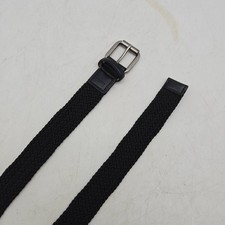 Levi's Braided Belt Black Stretch Fabric Mens 28 Black Buckle NWOT picture