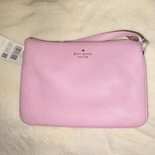 New Kate Spade Leila Pebble Leather Triple Gusset Crossbody Quartz Pink picture