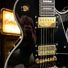  US Warehouse Custom LP Black Beauty Electric Guitar HH Pickup Mahogany Body picture