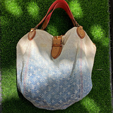 Louis Vuitton Monogram Denim Sunbeam bag Gradient Blue M40414 gold hardware picture
