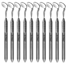 Lot of 10 Pcs Hu-Friedy MH6 Handle With Single Side Dental Mirror Complete Set picture