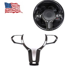 Carbon fiber Look Steering Wheel Trim Cover For BMW F22 F30 F32 F10 F12 F15 picture