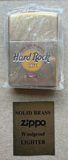 Vintage 1998 Hard Rock Cafe Aspen Zippo Solid Brass Windproof Lighter NOS picture