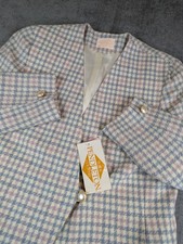 NWT Pendelton Blazer Womens 16 Plus Houndstooth Virgin Wool Made USA Vintage picture