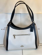 New Coach C6828 Lexy Shoulder Bag In Colorblock Pebbled Leather Chalk/Multi picture