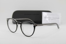 NEW PRODESIGN DENMARK 3641 C.6032 BLACK CLEAR SILVER AUTHENTIC EYEGLASSES 50-20 picture