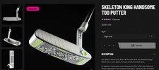 Swag Golf Skeleton King Handsome Too Putter - RARE Sold Out $999 Retail picture