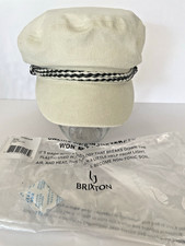 BRIXTON ASHLAND CORDORY IVORY CAP SIZE Sm. WITH BLACK & WHITE BRAID #10792 NWT picture