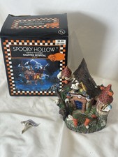 Spooky Hollow Haunted Hospital Halloween Village Porcelain Boxed Damaged READ picture