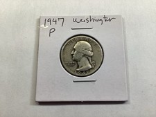1947 P Washington 90% Silver Quarter from Philadelphia Mint 010126 51c picture