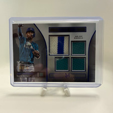 Topps 2024 Museum Collection Julio Rodriguez Mariners Quad Relic Sapphire /20 picture
