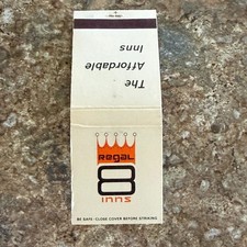 Vintage Regal 8 Inns Matchbook The Affordable Inns Motel Advertising Full Matche picture