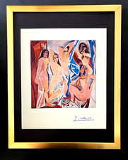 PABLO PICASSO+ ORIGINAL 1953 + SIGNED + HAND TIPPED COLORPLATE LADIES OF AVIGNON picture