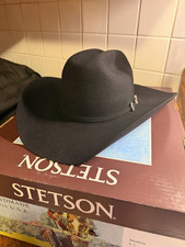 Stetson Skyline 6X Black Western Felt Cowboy Hat Size 7 1/4 picture