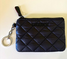 MZ Wallace Black Quilted Flat Metro Key Pouch picture