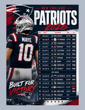 New England Patriots Magnet Schedule 2026-2027 (5 x 7 inches) High Definition picture