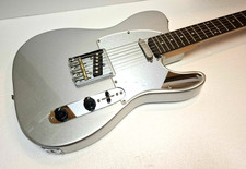Custom METALLIC SILVER TELECASTER w/Fender Neck Plate ALDER BODY Tele *LookHere picture