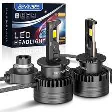 BEVINSEE D2S D2R LED Headlight Bulbs 6000K Bright Xenon White HID High Low Beam picture