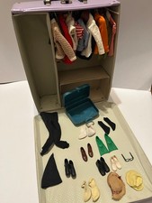 Vtg 1960s Mattel Ken Carrying Case Clothes Outfits and Accessories Shoes Socks picture