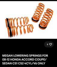MEGAN RACING LOWERING SPRINGS FOR 2008-2012 Accord 4 cyl or V6 Coupe/Sedan picture