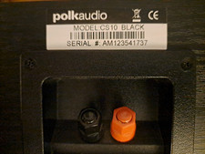 Polk Audio CS10 Center Speaker Black Wired Bare Wire 125W RMS 1.0 Channel picture