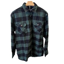 Jachs MFG Heritage Flannel Shirt Men’s M Green Black Buffalo Plaid Lumberjack picture