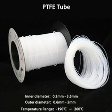 White PTFE Tubing Small Hose 0.3-3.5 mm ID，0.6-5 mm OD PTFE Tube For 3D Printer picture