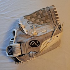 Rawlings Highlight Baseball Glove HFP125GW 12.5 Inch Gray White Good Condition picture