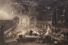 Belshazzar's Feast. Proof. Large Early Mezzotint. MARTIN, John (1789-1854) picture