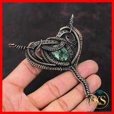 Copper Natural Cuprite Chrysocolla Wire Wrapped Trendy Mother Pendant Jewelry picture