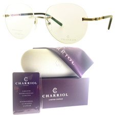 New Philippe Charriol PC71043C02 Shiny Silver Metal Round Optical Frame Eyeglass picture