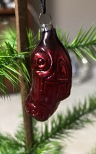 German Antique Red Glass Car Vintage Automobile Christmas Ornament  picture