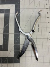 Vintage P.P.L. Italy Stainless Steel Poultry Shears Heavy Duty Chicken Scissors picture