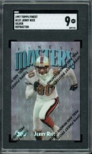 1997 Topps Finest Jerry Rice Silver Refractor with Coating #137 SGC 9 picture