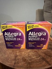 2 Boxes Allegra 180 mg Allergy Treatment Tablets for Adult 90 Ct Exp 02/2028 picture