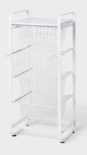 4 Drawer Metal Storage Organizer Narrow White - Brightroom - NEW In Box picture