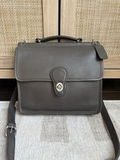 COACH Vintage Willis Grey Gray Leather Crossbody Shoulder Satchel Handbag 9927 picture
