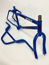 1989 Dyno Detour 20” Old School BMX Frame Fork And Pretzel Bars Blue Vintage OG picture