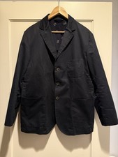 45R 45rpm Mens Navy 3-Button Cotton Gabardine Jacket Made in Japan Sz 5, US Sz L picture