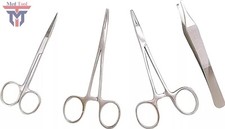 4 Pc Suture Removal Kit Needle Holder Thumb Forceps Scissors Surgical Instrument picture