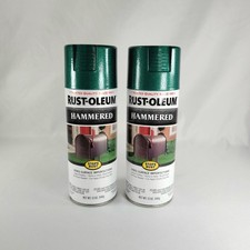 (2) Rust-Oleum Hammered Deep Green Spray Paint New Discontinued 2x NOS Lot picture