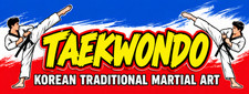 3ft x 8ft  TAEKWONDO  Banner (CAN BE PERSONALIZED) picture
