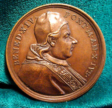 Pontifical State Benedict XIV Medal 1750 Mm. 40.5 Excellent Rare picture