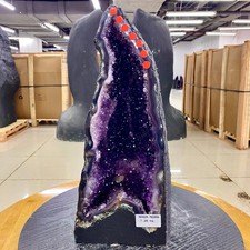 16.01LB  Large Natural Amethyst Geode Quartz Crystal Cluster Cathedral Energy picture