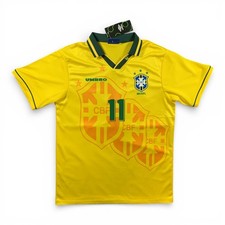 Romario #11 Brazil 1994 World Cup Home Jersey – Men’s Retro Soccer Shirt - NEW picture